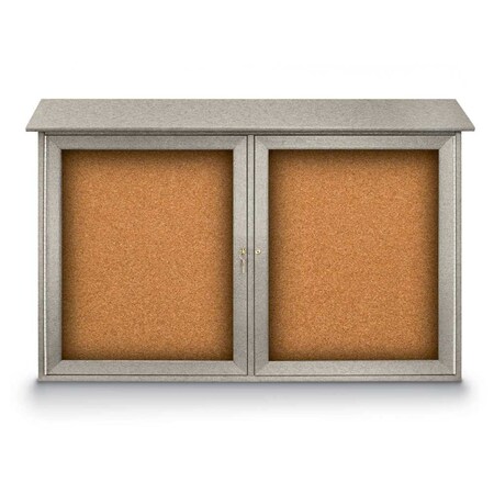 United Visual Products Indoor Enclosed Combo Board, 48"x36", Bronze Frame/Black & Surf UVCB4836BZ-BLACK-SURF